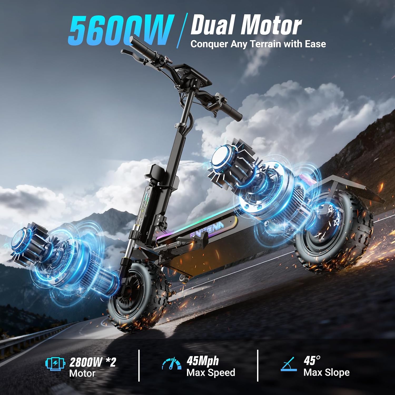 Trottinettes électriques GT7 p - 60V 5600W Dual Motor Electric Scooter avis et prix